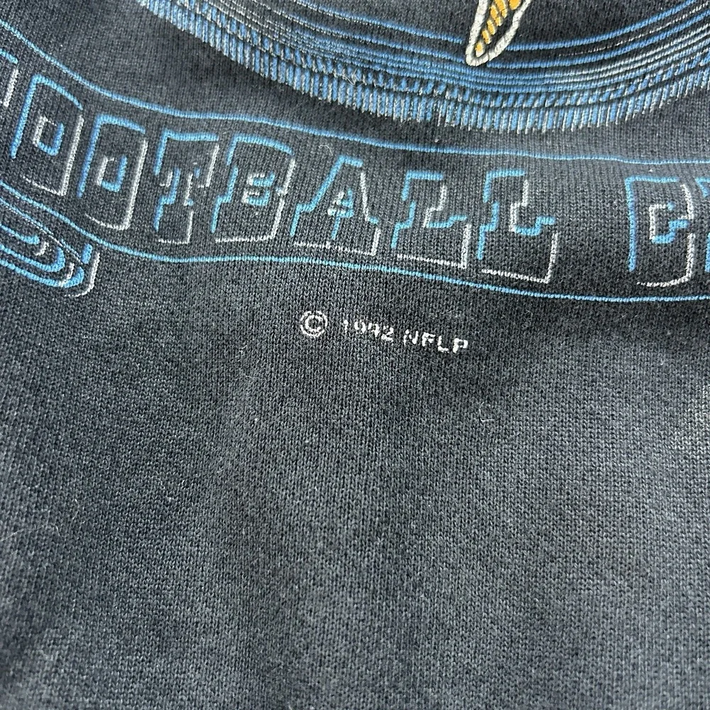 VTG 90's Logo 7 XL Black NFL Minnesota Vikings Black Crewneck
